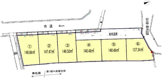 売地　加古川町友沢６区画分譲のサムネイル
